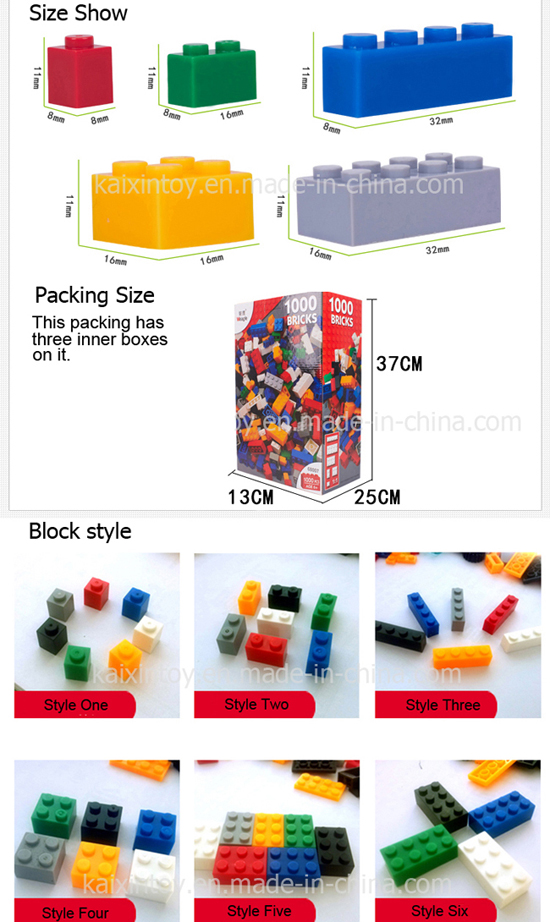 Blocks Kid's ABS Plastic 1000 PCS Building Blocks Toy (10198643)