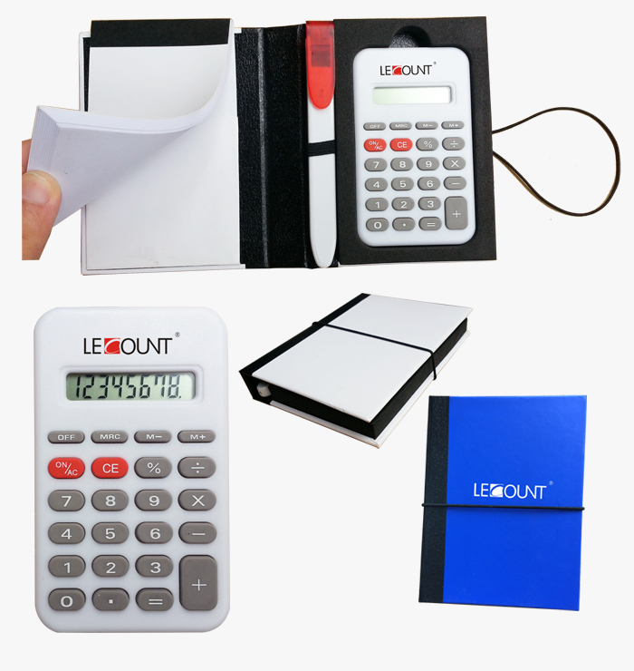 Notebook Calculator with Ballpen with Big Room for Logo (LC800)