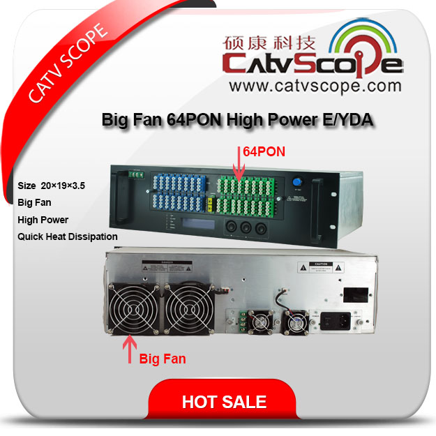 High Performance 64pon Big Fan High Power 3u Multi-Ports Optical Amplifier E/ Ydfa