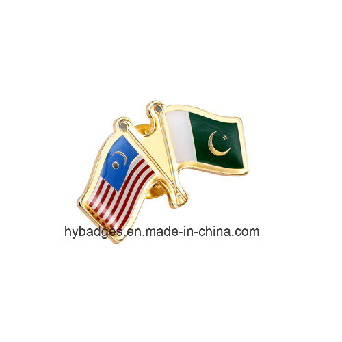 Thailand and Chinese Flag Badge, Souvenir Lapel Pin (GZHY-LP-003)