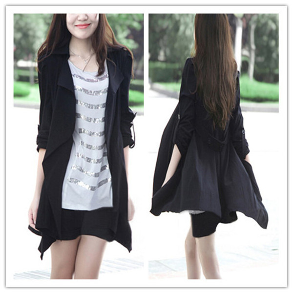 Spring Autumn Fashion Cheap Long Style Red Women Trench Coat