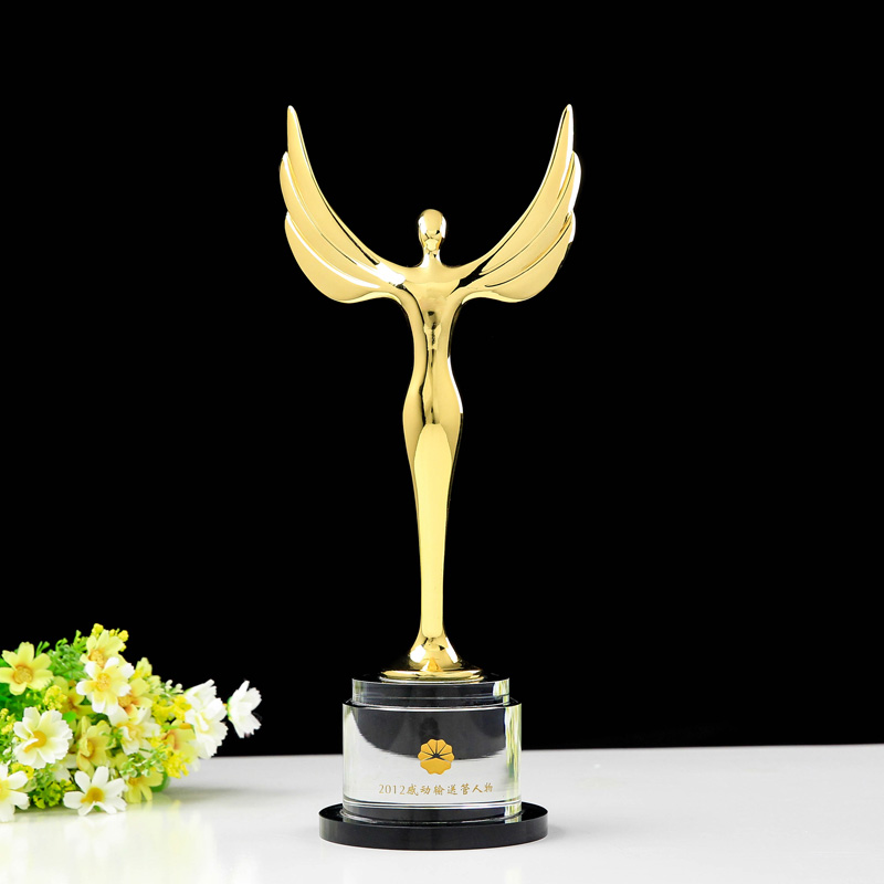 Customized Angel Crystal Trophy Oscar Trophy Award - Free Engraving