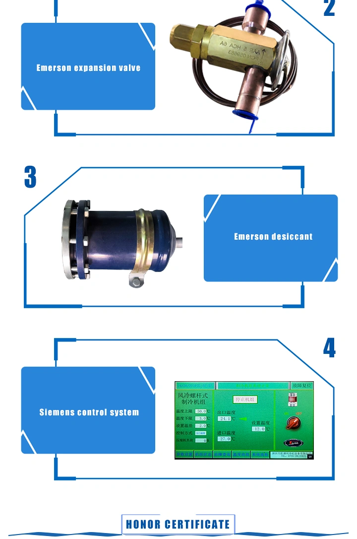 148kw Laboratory Equipment Screw Air Cooled System Industrial Chiller