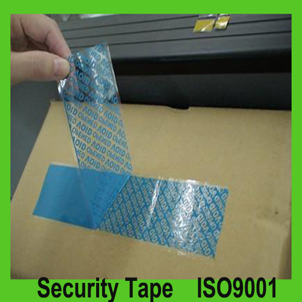 Total Transfer Blue Stripe Tamper Evident Security Tape