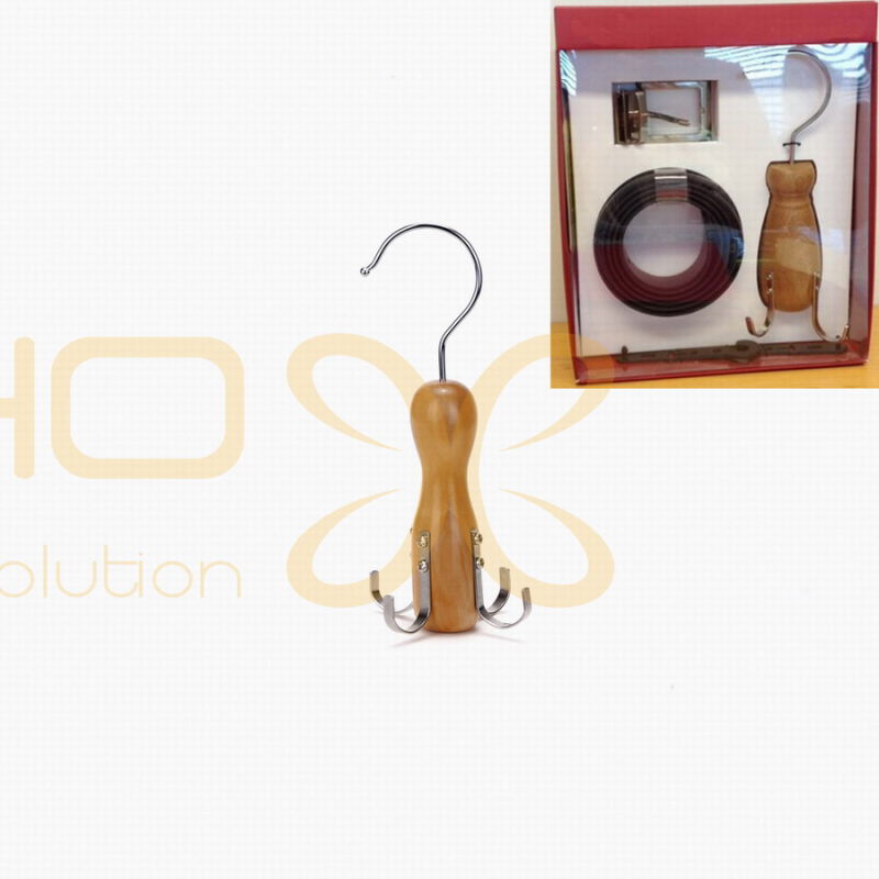 Natural Wooden Belt Hanger Tie Hanger