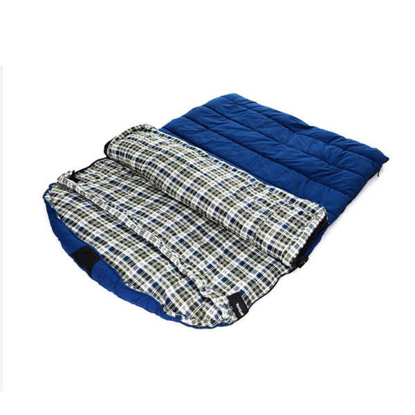 Blue with Pillow Hollow Cotton Sleeping Bag