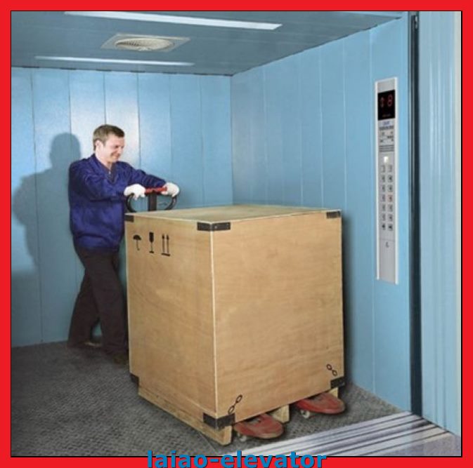 Bouble Entrance Cargo Elevator Lift with Iron Sheet-Standard Controller Box