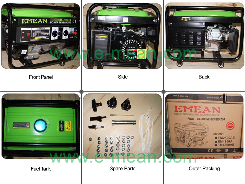 3kw Electric Start Three Phase Gasoline Generator Set (EM4800A)