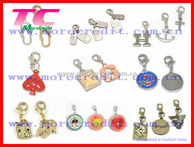 High End Metal Charm with Brass Metal Chain for Handbag