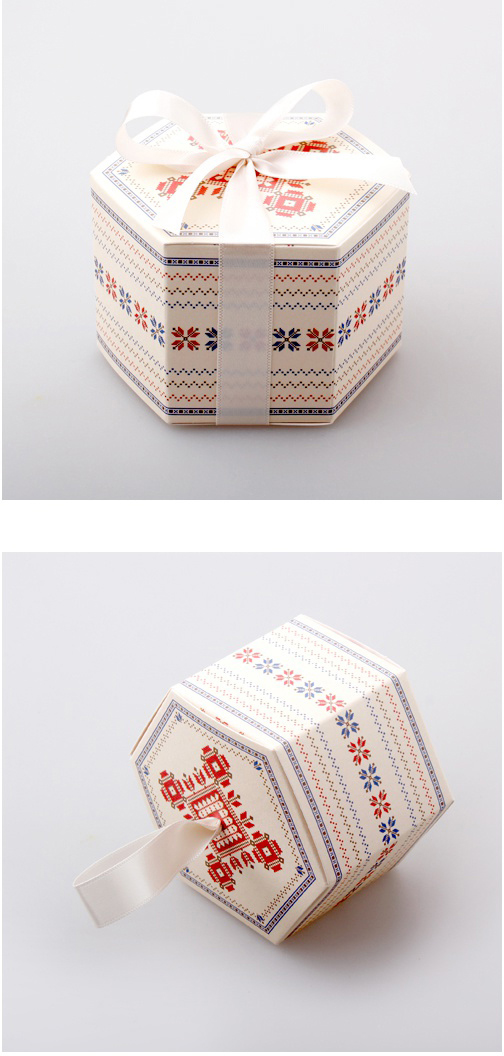 Hexagonal Printed Paper Cardboard Box for Candy Apple Cake