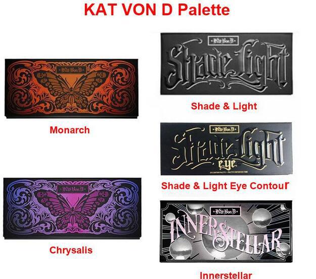 New Brand Makeup Kat Von D Monarch / Chrysalis / Innerstellar / Shade & Light Eye Contour Eyeshadow Palette 12 Colors Eye Shadow