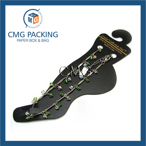 Plastic Black PVC Plastic Anklet Display Card (CMG-042)