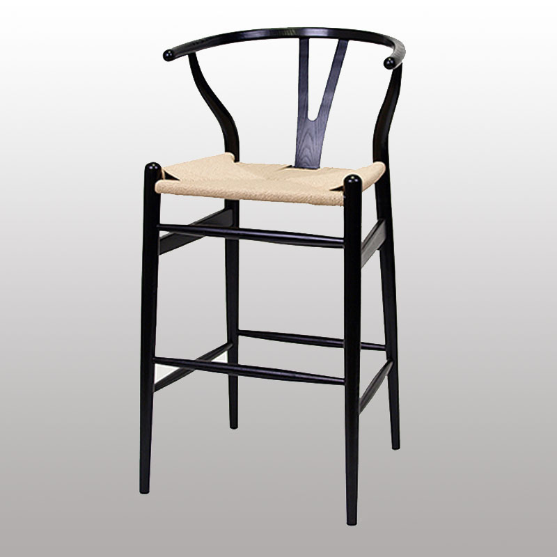 New Design Bar Chair with Solid Wood Legs