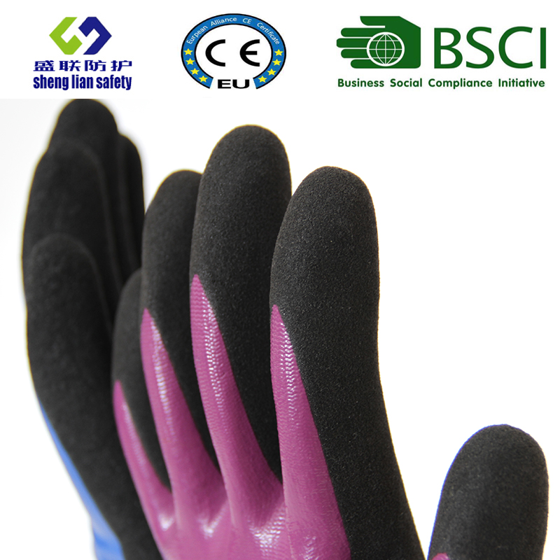 Latex Frosted Gloves, Sandy Finish Safety Work Gloves (SL-RS308)