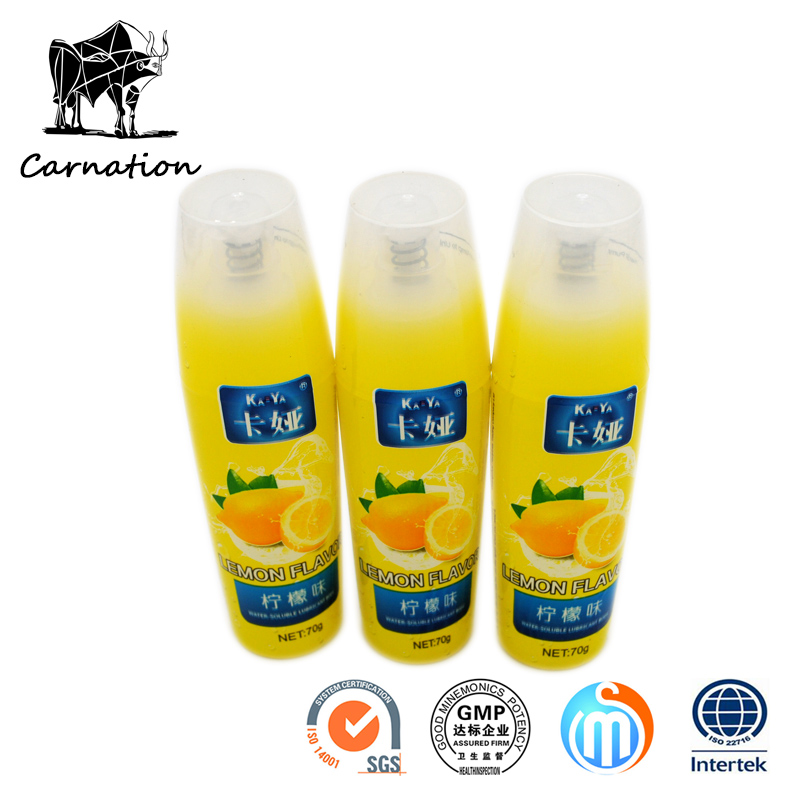 Water Soluble Lemon Flavor Sex Body Lubricant Toys