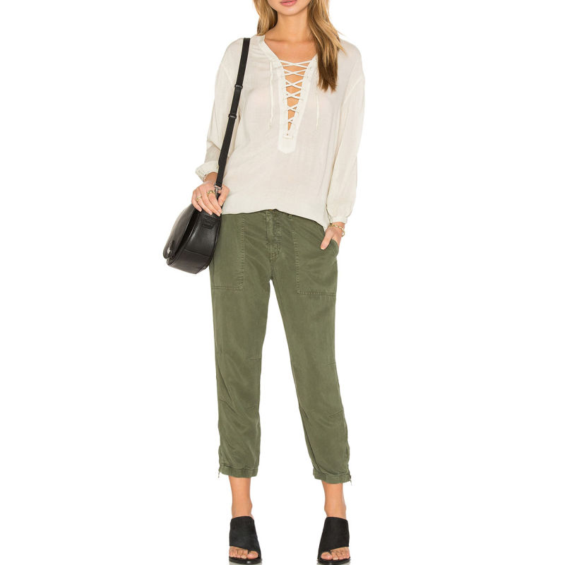 Army Green High Quality Demin Pants