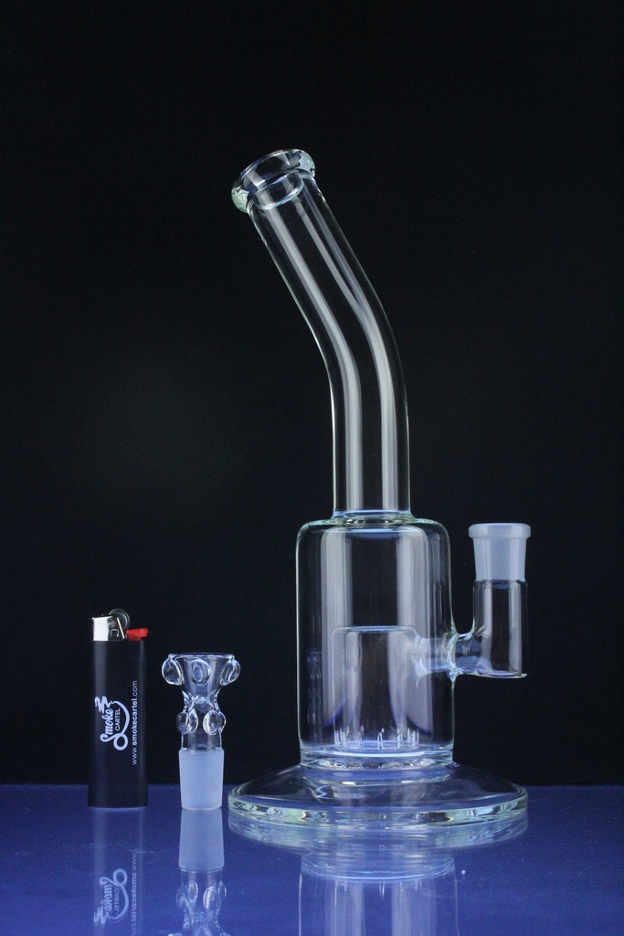 Inset Showerhead Perc Glass Water Pipe with Bent Neck (ES-GB-419)