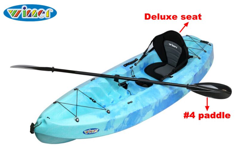 Recreational One Person Sit on Top Plastic PE Boat