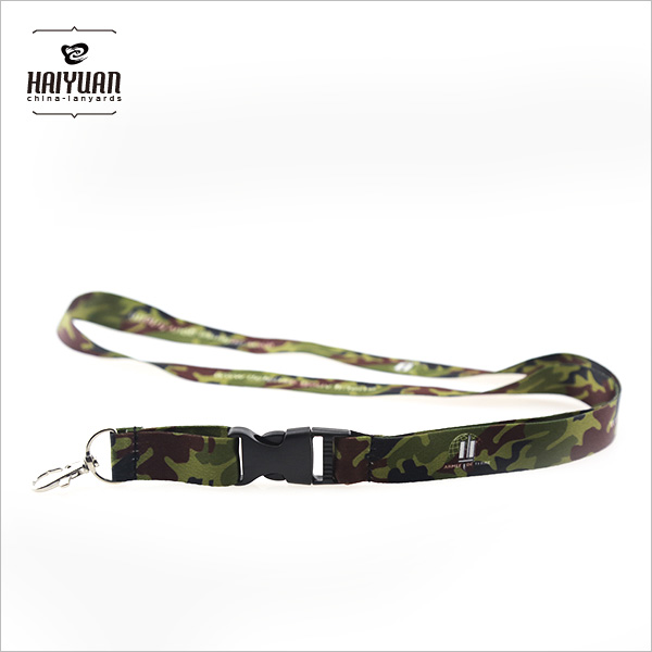 Camouflage Lanyard with Metal Lobster Hook and Release Buckle