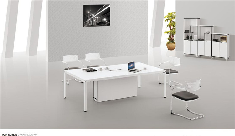 Small Size Modern Meeting Table in White (FOH-2412B)