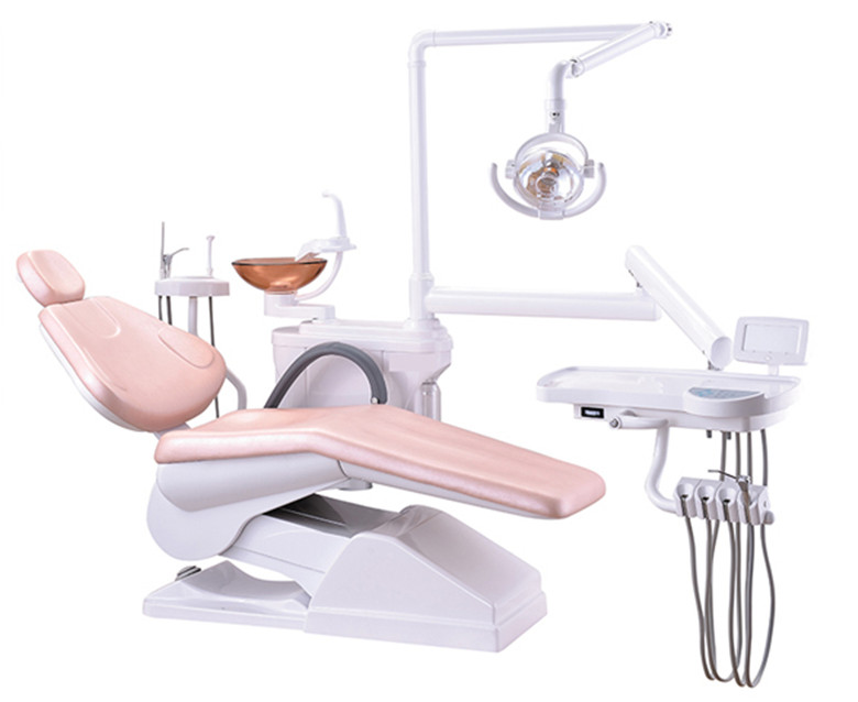 Simple Dental Chair Unit with LED Lamp in Good Price