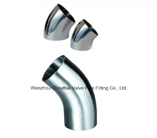 Sanitary Stainless Steel Pipe Fittings 45 Degree Elbow