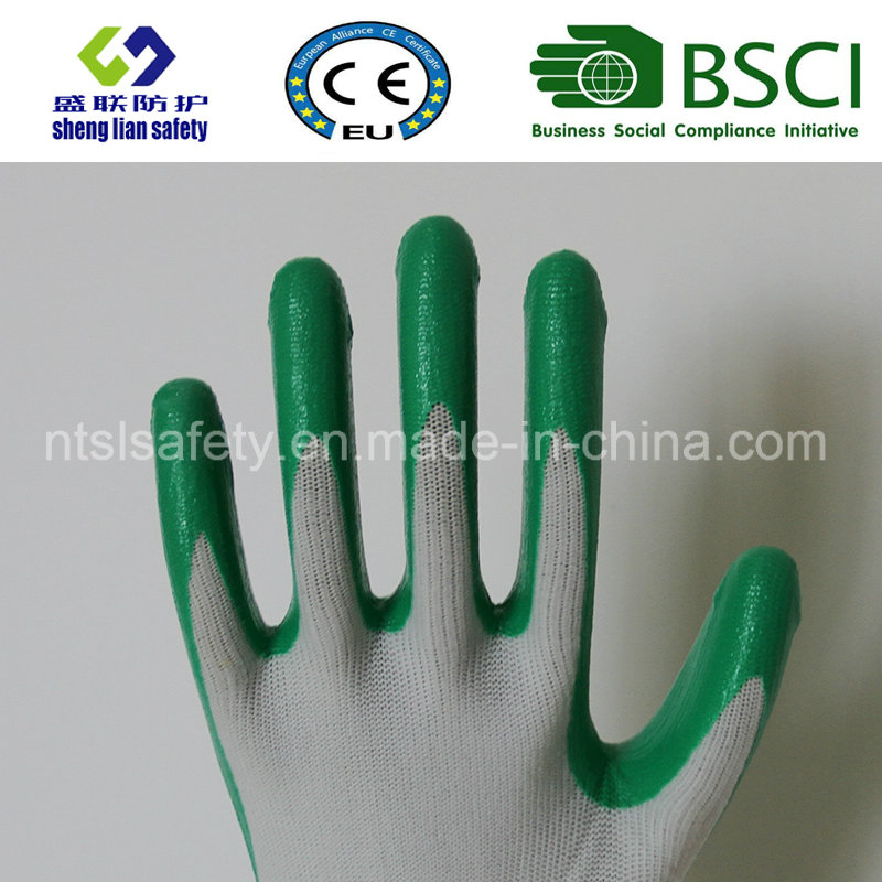 13G Polyester Shell with Nitrile Coated Work Gloves (SL-N107)