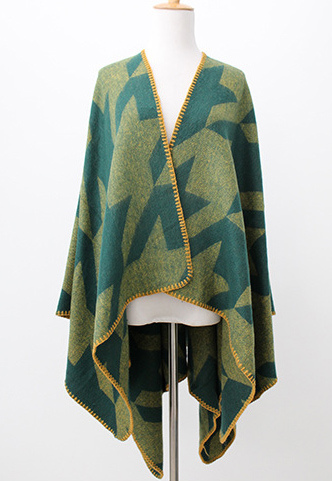 Womens Soft Cashmere Feel Alike Swallow Gird Printing Stole Poncho Shawl (SP287)