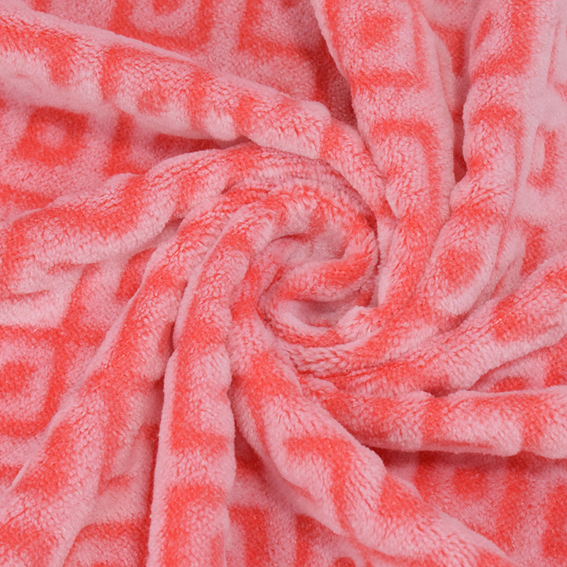 Factory Polyester Jacquard Cationic Flannel Fleece Fabric