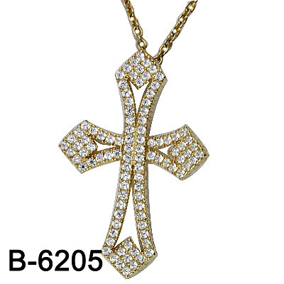 Newest Design 925 Sterling Silver Micro Setting Cross Pendant.