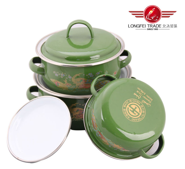 Enamelware 3PCS Casserole Set 12/14/16cm