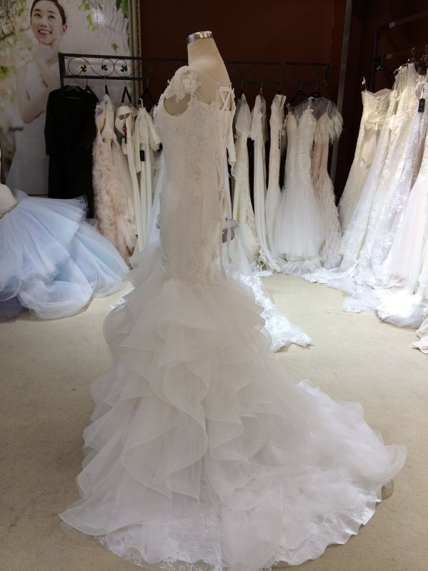 Mermaid Ruffle Organza Wedding Dress