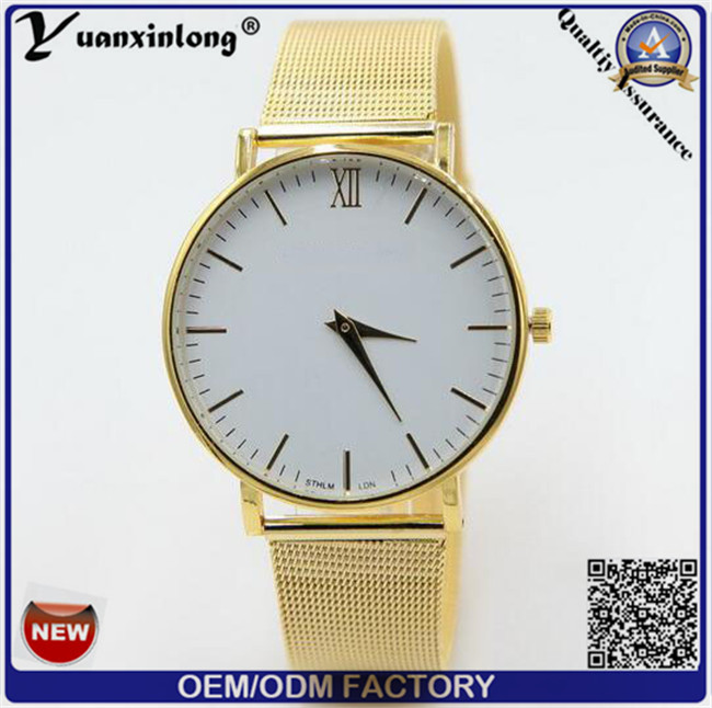 Yxl-320 Custom Logo Rose Golden Metal Quartz Wrist Mesh Band Watch Wholesale Fashion Ladies Watch