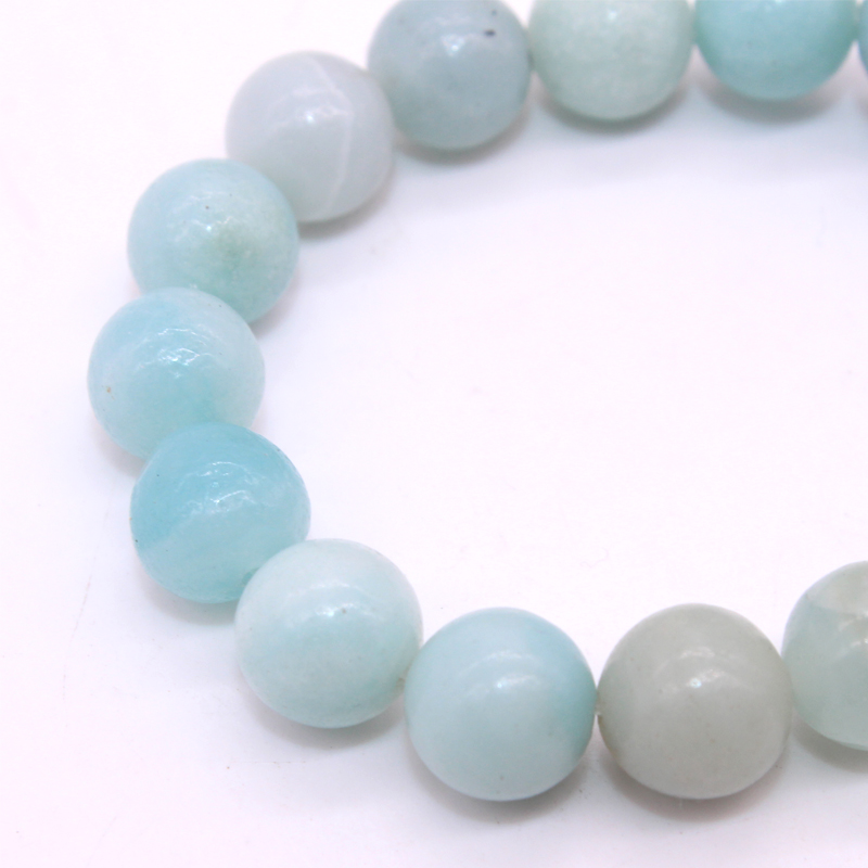 DIY Gemstone Loose Strand 4 6 8 10 12 mm Wholesale Natural Amazonite Beads Strand