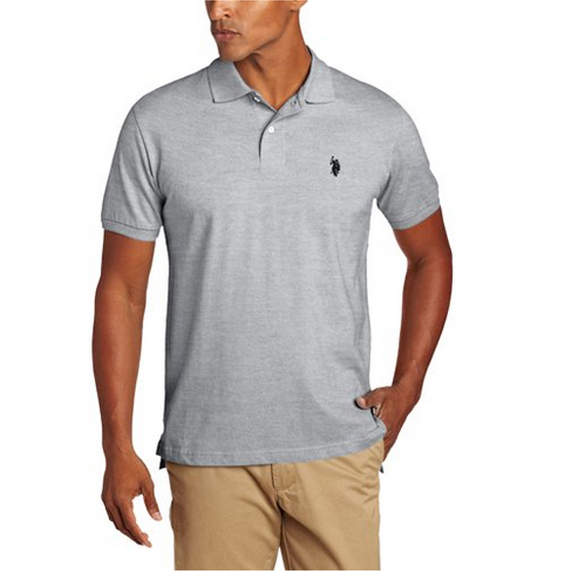 Men's Solid Polo Shirt with Small Logo