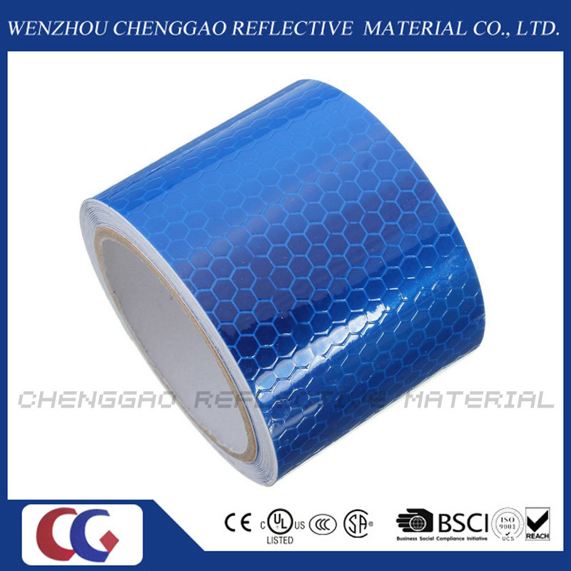 PVC Material Blue Reflective Safety Warning Conspicuity Tape (C3500-OXB)