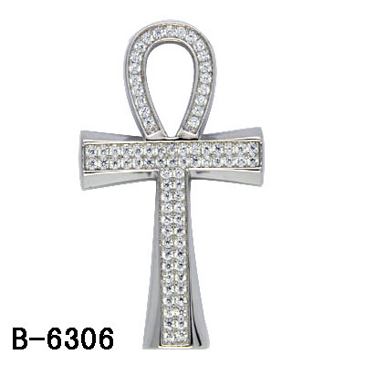 New Item Two Tones Plating Micro Setting Cross Pendant.