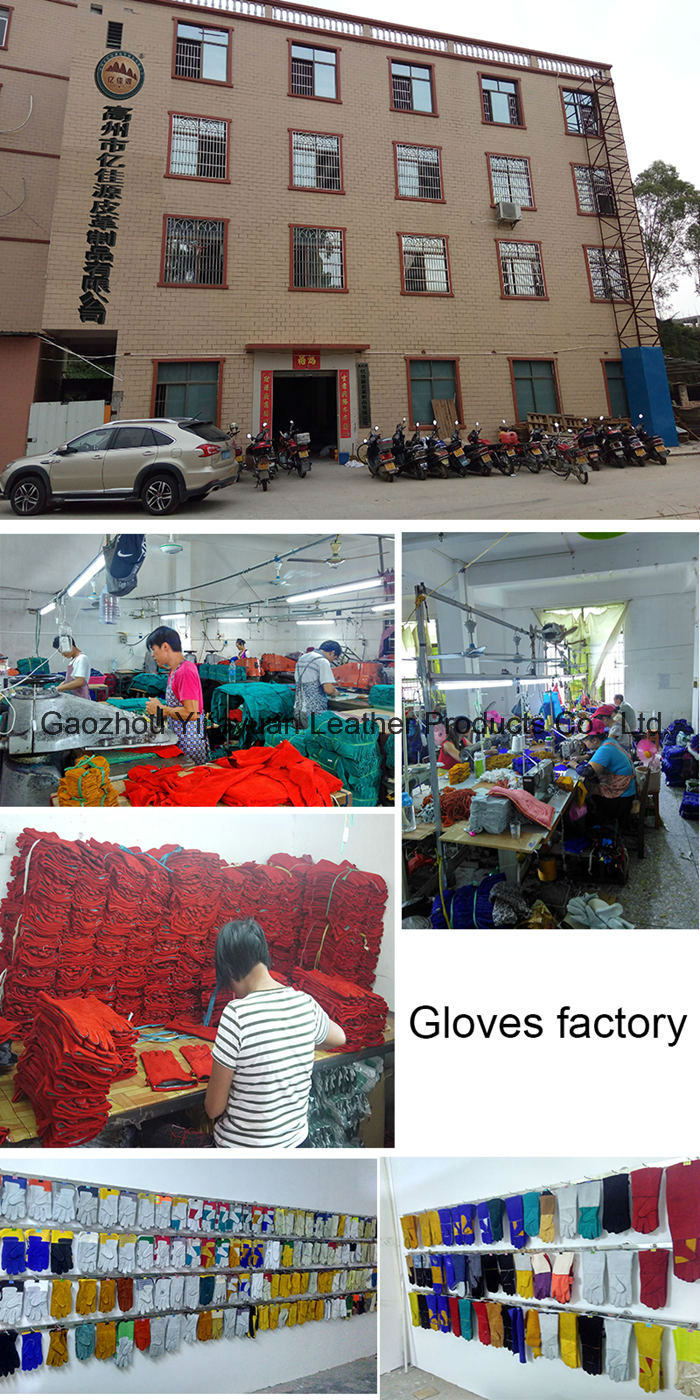 Cow Split Leather Industrial Labor Work Welding Gloves with En407