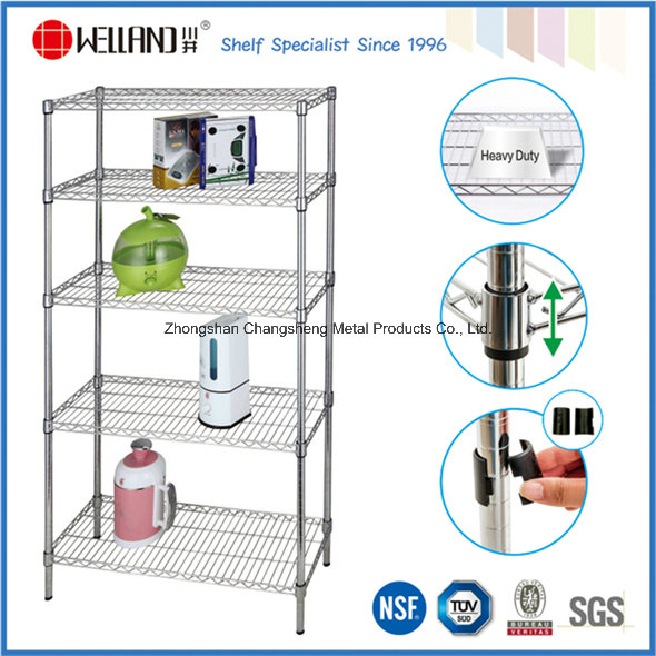 New Promotion Commercial Adjustable Anti-Bacterial Coating Metal Wire Shelving