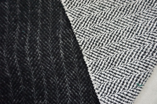 Different Double Face Black&White Wool Fabric