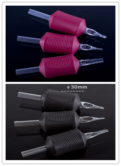 2015 Wholesale Brand New Silicone Rubber Tattoo Tube Disposable Tattoo Grip with Clear Tip Tattoo Supply