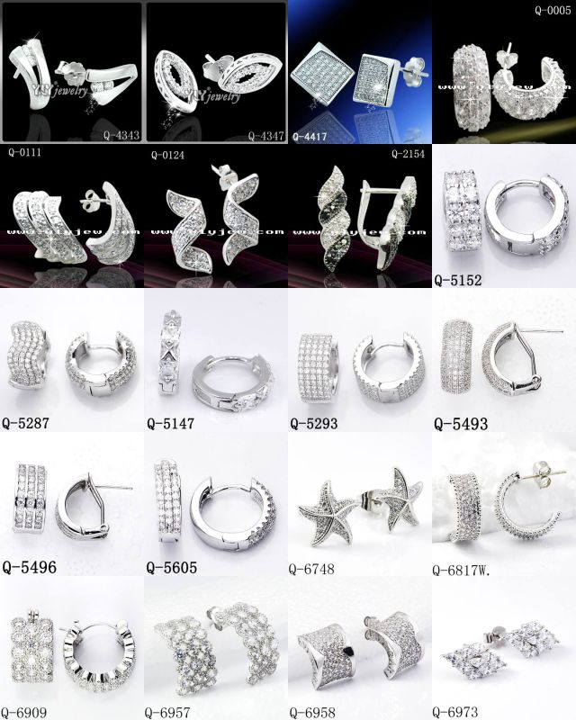 Fashion Jewelry 925 Silver Circle-Shaped Earring/Huggies (Q-2662)