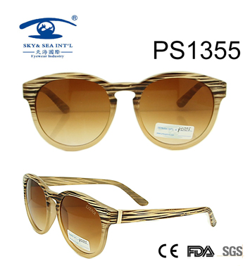 New Frame Color PC Round Style Sunglasses (PS1355)