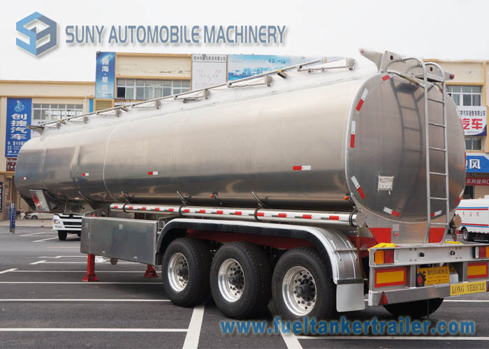 48000 L Aluminum 5083 Oil Tank Truck Semi Trailer 3 Axles Fuel Tanker Trailer