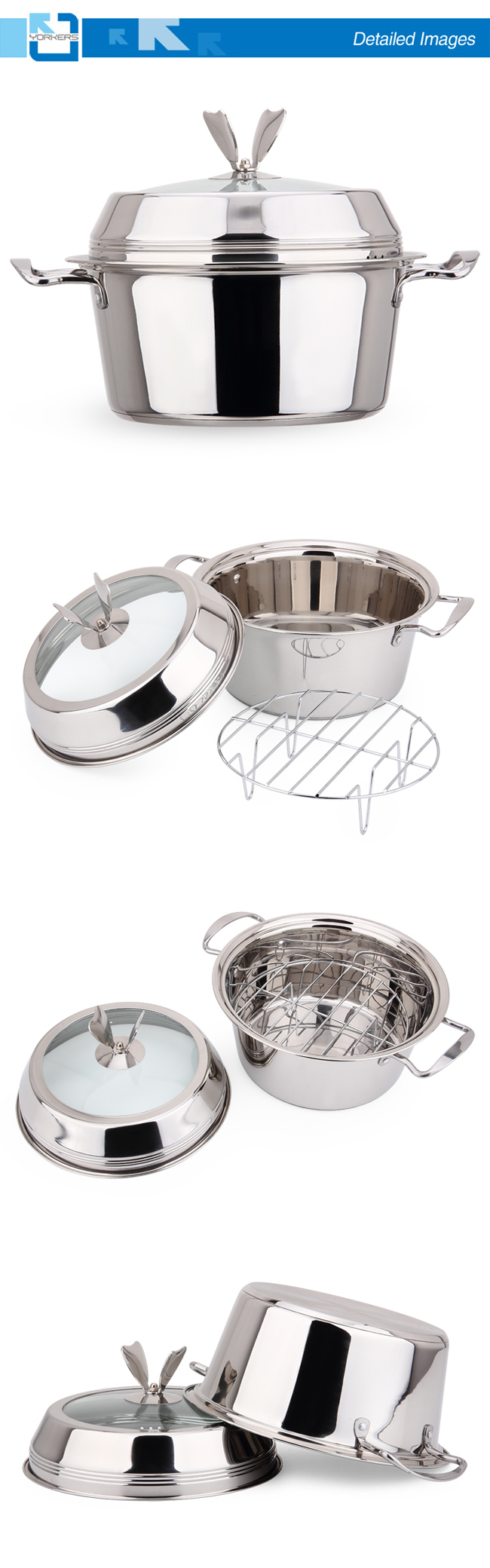 Fashionable Shape Stainless Steel Stock Pot & Soup Pot