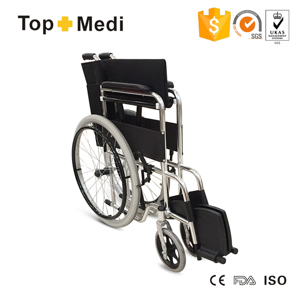 Topmedi Aluminum Lightweight Standard Wheelchair for Hospital Use