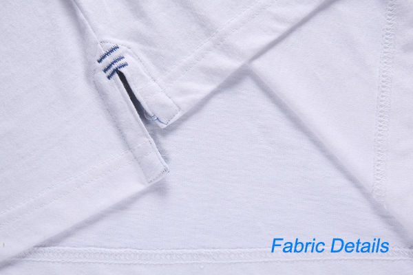 White Jacquard Collar & Cuffs Polo Shirts