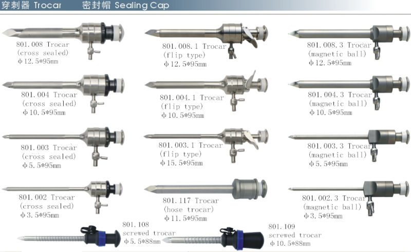 Types Geyi Medical Laparoscopic Surgical Trocars with Placement