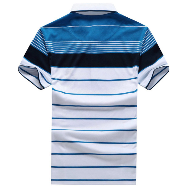 Multicolored Engineer Vertical Striped Polo Shirts