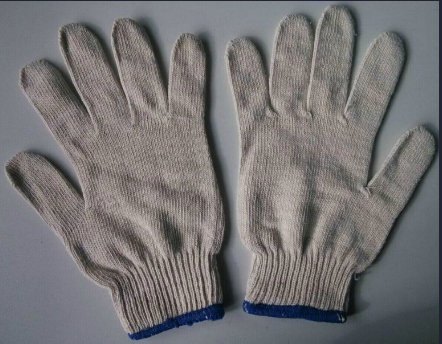 7g String Knit Bleached White Cotton Work Glove-2432